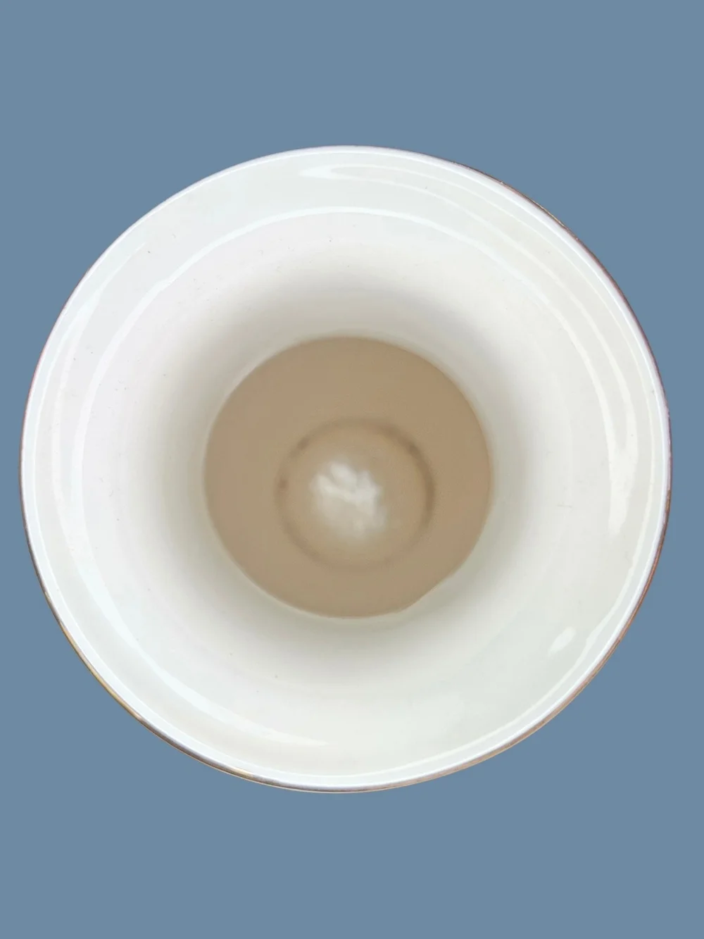 Floral Ceramic Vase in Cream with Orange & Blue Accents -